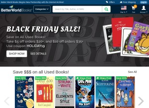 How betterworldbooks.com looks like on a tablet such as an iPad.