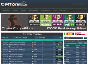 How bettors.club looks like on a tablet such as an iPad.