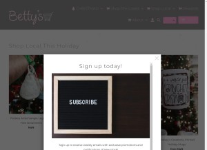 How bettysconsignment.com looks like on a tablet such as an iPad.