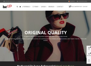 How beupshop.ro looks like on a tablet such as an iPad.