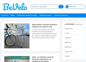 How bevelo.fr looks like on a tablet such as an iPad.