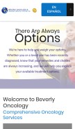 How beverlyoncology.com looks like on a mobile device such as an iPhone.