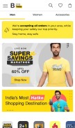 How bewakoof.com looks like on a mobile device such as an iPhone.