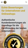 How bewertungenonline.de looks like on a mobile device such as an iPhone.