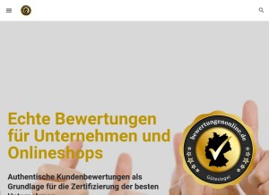 How bewertungenonline.de looks like on a tablet such as an iPad.