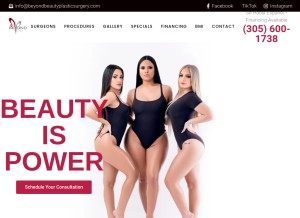 How beyondbeautyplasticsurgery.com looks like on a tablet such as an iPad.