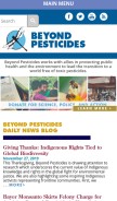 How beyondpesticides.org looks like on a mobile device such as an iPhone.