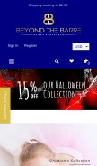 How beyondthebarreusa.com looks like on a mobile device such as an iPhone.