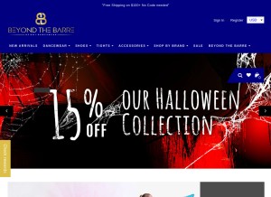 How beyondthebarreusa.com looks like on a tablet such as an iPad.