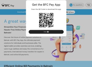 How bfcpay.com looks like on a tablet such as an iPad.