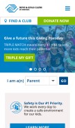 How bgca.org looks like on a mobile device such as an iPhone.