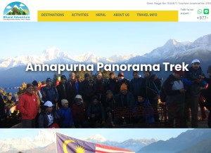 How bharaladventure.com looks like on a tablet such as an iPad.