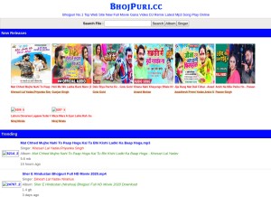 How bhojpuri.cc looks like on a tablet such as an iPad.