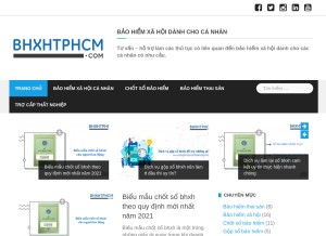 How bhxhtphcm.com looks like on a tablet such as an iPad.