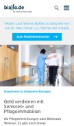 How biallo.de looks like on a mobile device such as an iPhone.