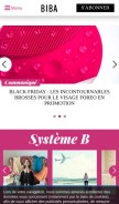 How bibamagazine.fr looks like on a mobile device such as an iPhone.