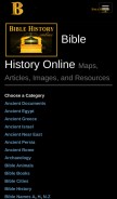 How bible-history.com looks like on a mobile device such as an iPhone.
