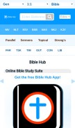 How biblehub.com looks like on a mobile device such as an iPhone.