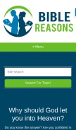 How biblereasons.com looks like on a mobile device such as an iPhone.