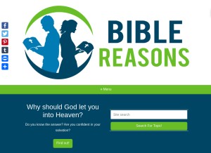 How biblereasons.com looks like on a tablet such as an iPad.