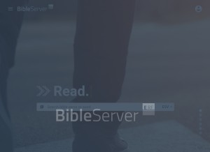 How bibleserver.com looks like on a tablet such as an iPad.