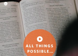 How biblica.com looks like on a tablet such as an iPad.