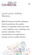 How bibliocommons.com looks like on a mobile device such as an iPhone.