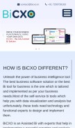 How bicxo.in looks like on a mobile device such as an iPhone.