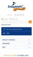 How bid4assets.com looks like on a mobile device such as an iPhone.