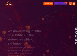 How bidbits.org looks like on a tablet such as an iPad.