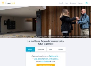 How bienici.com looks like on a tablet such as an iPad.