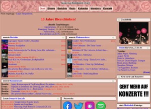 How bierschinken.net looks like on a tablet such as an iPad.