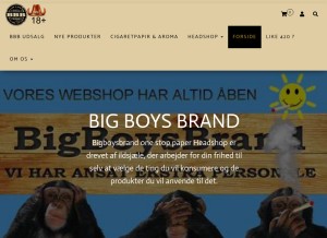 How bigboysbrand.dk looks like on a tablet such as an iPad.