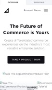 How bigcommerce.com looks like on a mobile device such as an iPhone.