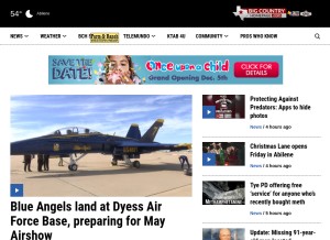 How bigcountryhomepage.com looks like on a tablet such as an iPad.