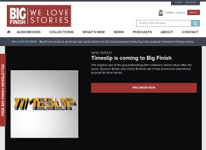 How bigfinish.com looks like on a tablet such as an iPad.