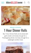 How biggerbolderbaking.com looks like on a mobile device such as an iPhone.