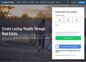How biggerpockets.com looks like on a tablet such as an iPad.