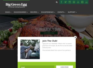 How biggreenegg.com looks like on a tablet such as an iPad.