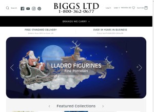 How biggsltd.com looks like on a tablet such as an iPad.