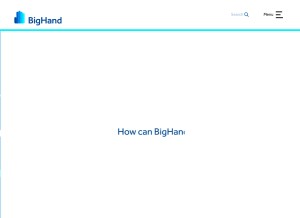 How bighand.com looks like on a tablet such as an iPad.