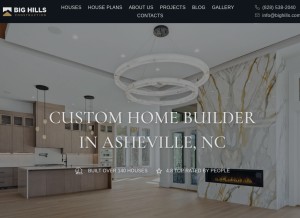 How bighills.com looks like on a tablet such as an iPad.