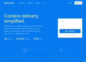 How bighost.be looks like on a tablet such as an iPad.