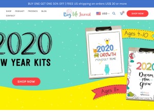 How biglifejournal.com looks like on a tablet such as an iPad.