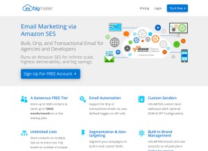 How bigmailer.io looks like on a tablet such as an iPad.