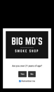 How bigmosmokeshop.com looks like on a mobile device such as an iPhone.