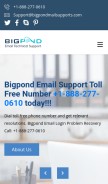 How bigpondmailsupports.com looks like on a mobile device such as an iPhone.