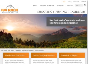 How bigrocksports.com looks like on a tablet such as an iPad.