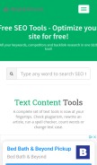 How bigseotools.com looks like on a mobile device such as an iPhone.
