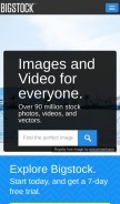 How bigstockphoto.com looks like on a mobile device such as an iPhone.